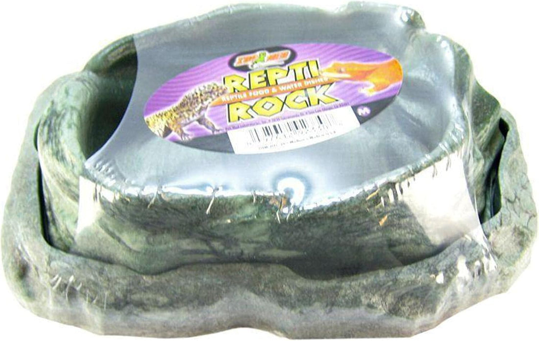 Zoo Med Combo Reptile Rock Food and Water Dish, Medium