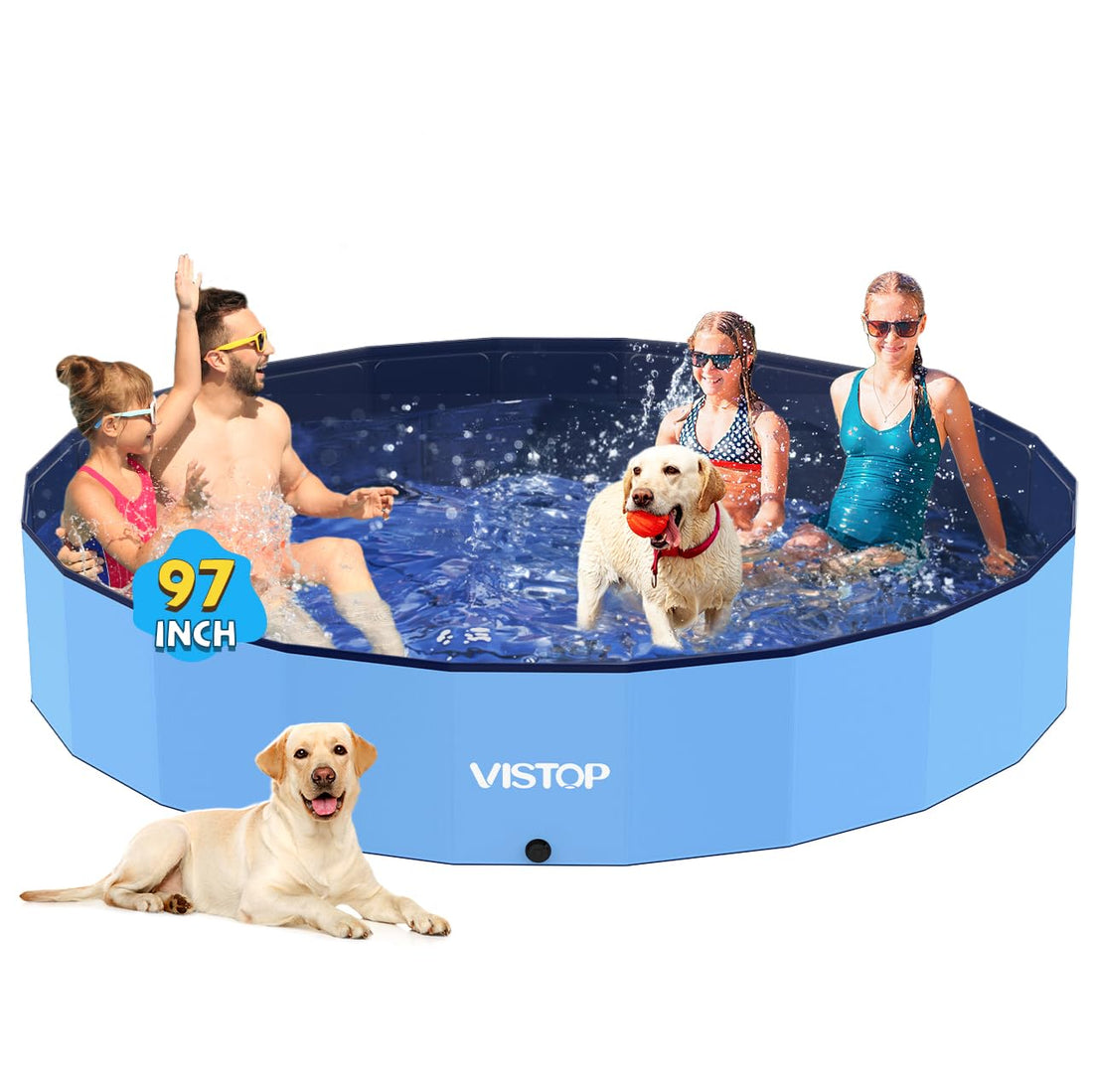 VISTOP Jumbo Foldable Dog Pool