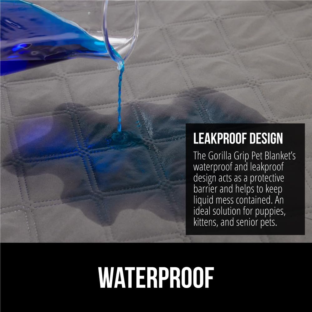 GORILLA GRIP® Waterproof Dog Blanket, Leakproof Couch Cover for Dogs