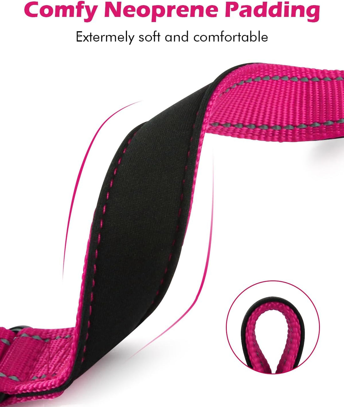 Padded Martingale Collar for Medium Dogs, Quick Release Buckle