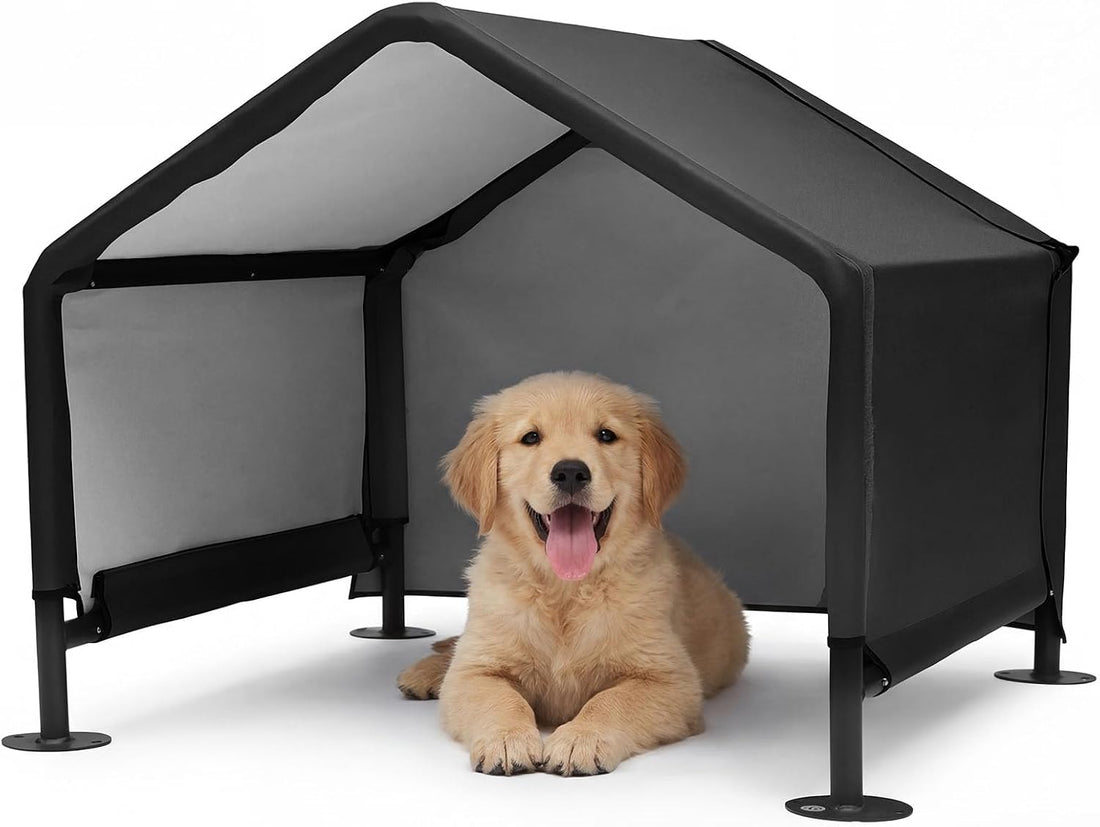 MEWANG Small Dog Tent Outdoor, Pet Shade Shelter Outside, Gray