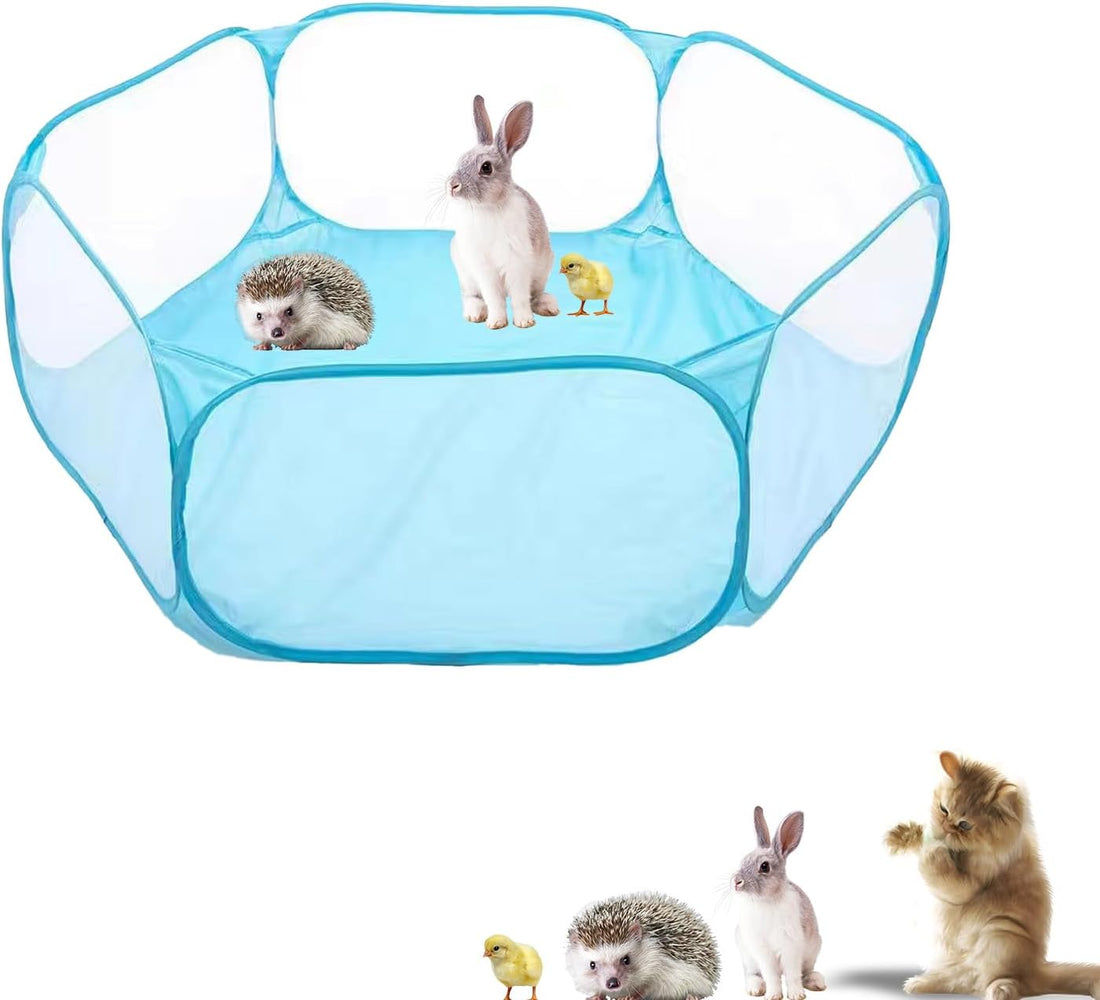 Small Animals Playpen, Portable Pop-up Open Interactive Pet Tent