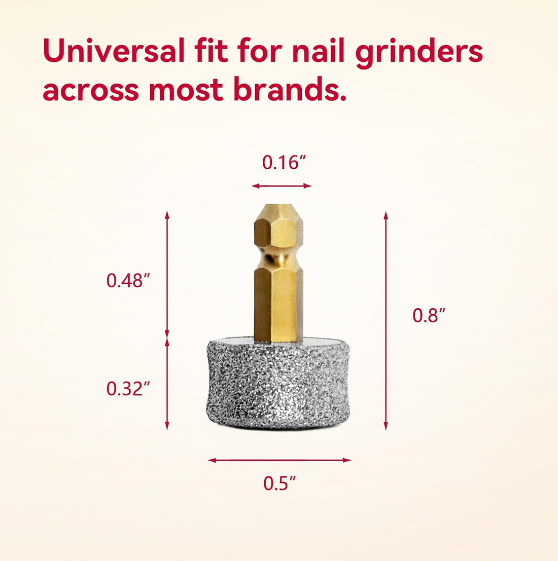 Pet Dog Nail Grinder Heads Extra-Coarse, Diamond Grit Drum