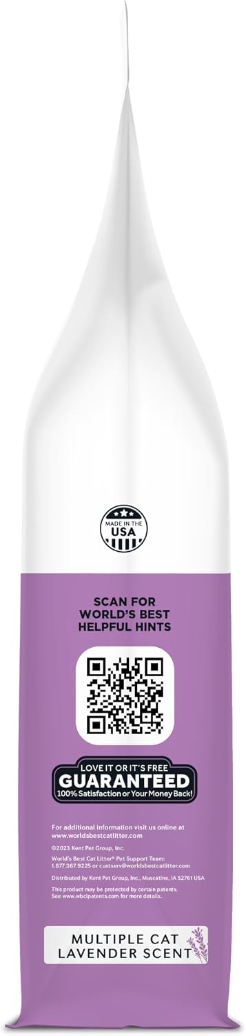 World's Best Cat Litter Lavender, Long-Lasting Odor Control, 15 lb Bag