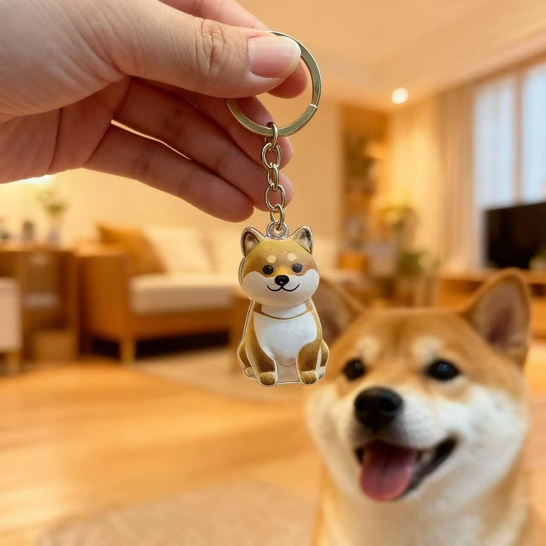 Dog Hair Collector Keychain Charm Memorial Storage Box,Pet Hairs