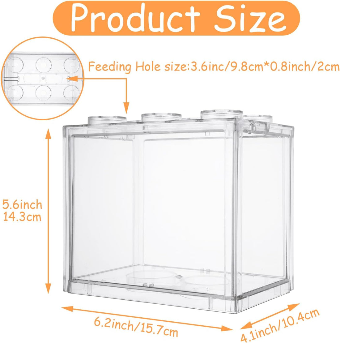 QTLCOHD 4 Pack Small Betta Fish Tank, 0.6 Gallon Mini Aquarium Tank