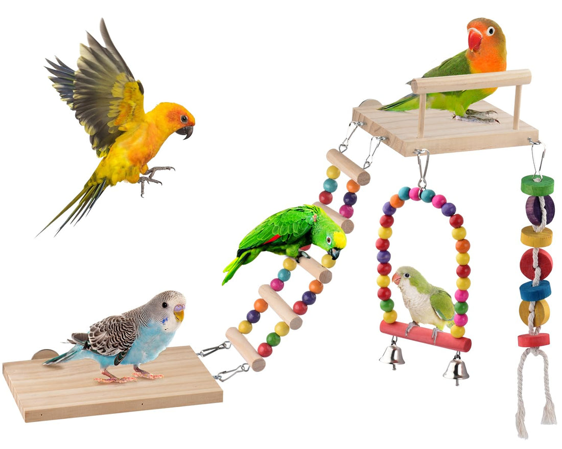 DBNESS 5in1 Bird Parakeet Toys