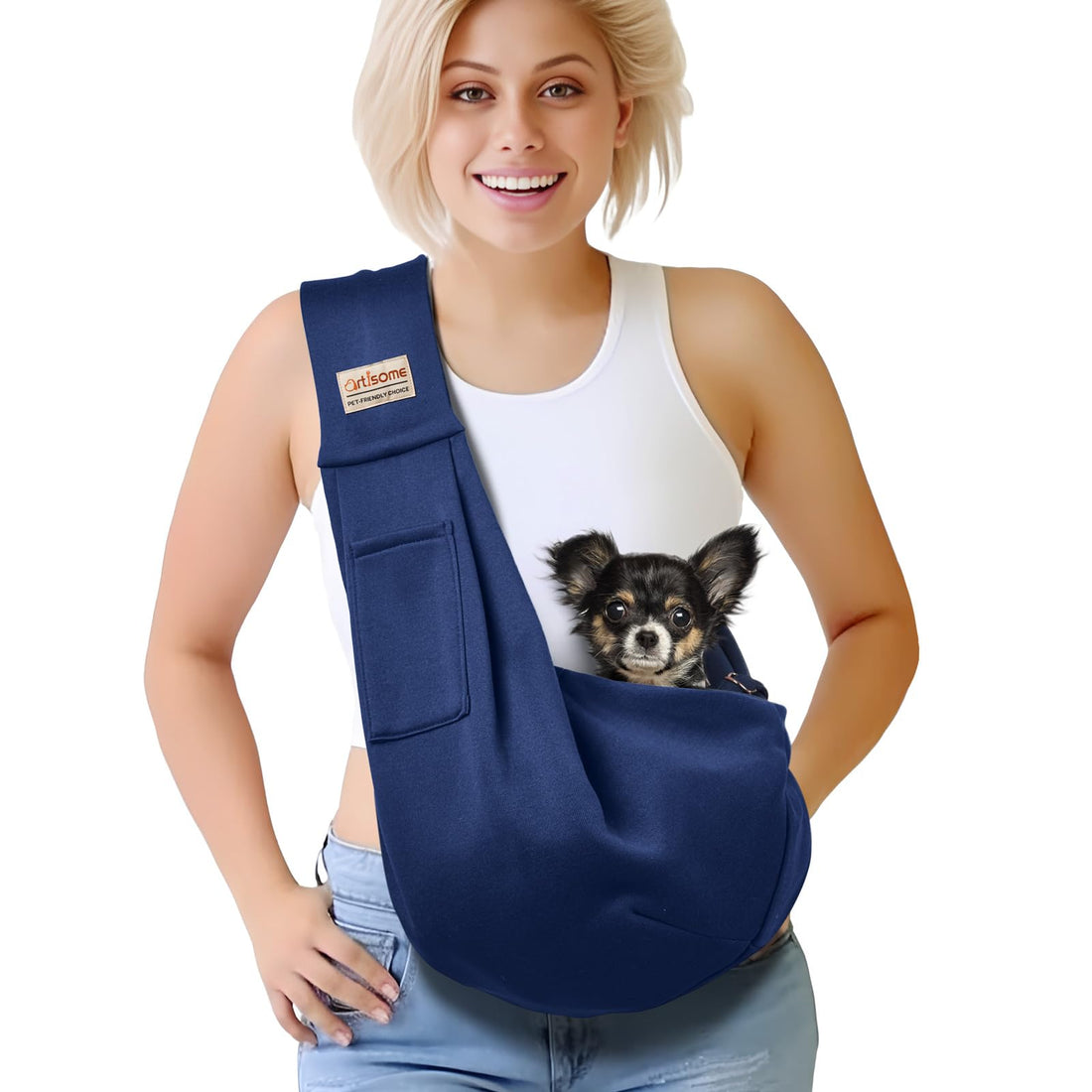 artisome Pet Dog Sling Carrier for 3-10 lbs pet,Dog Purse Pouch,Dog
