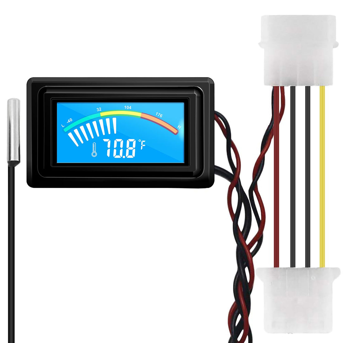 KETOTEK Digital Thermometer Temperature Gauge USB Power Supply