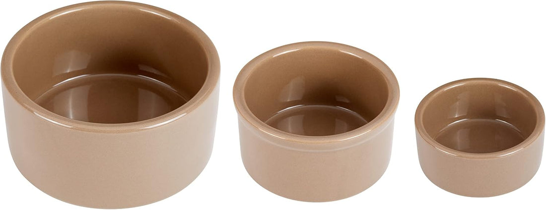 Kaytee Stoneware Ceramic Pet Hamster Bowl, Brown, 3-Inch