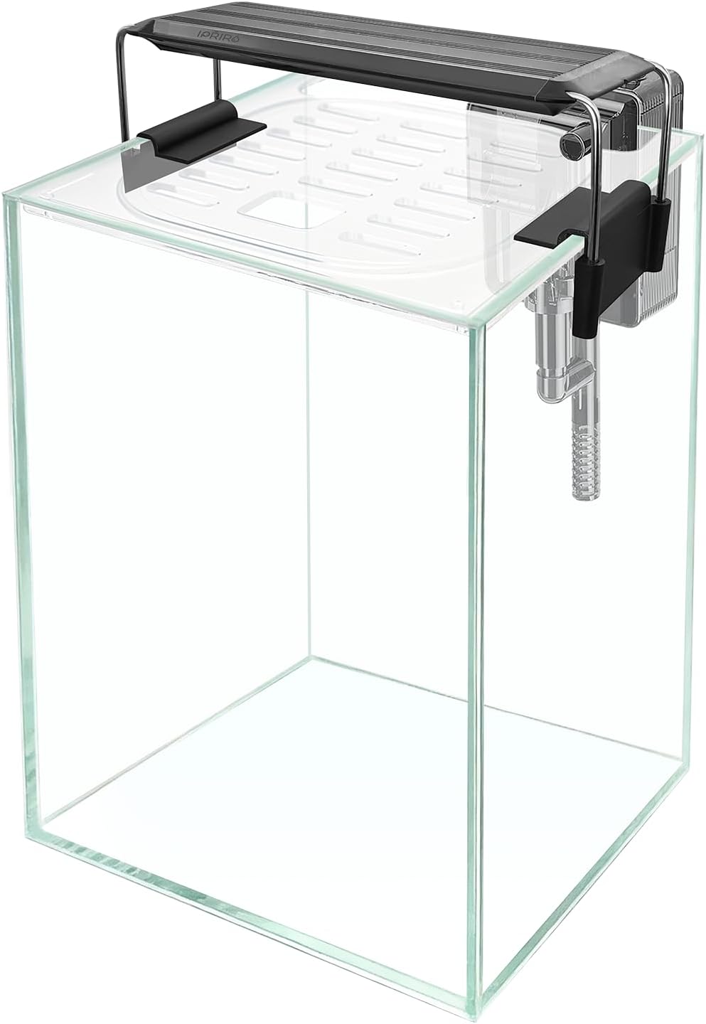 Ultra White Glass Aquarium Starter Kits 1.5 Gallon Small Fish Tank