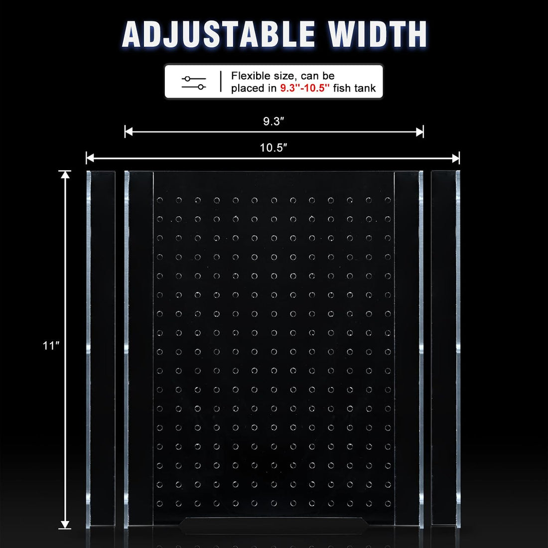 Acrylic Fish Tank Divider,10 Gallon Tank Divider,Adjustment Clear