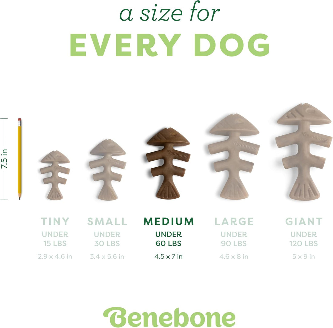 Benebone Fishbone Durable Dog Chew Toy for Aggressive Chewers