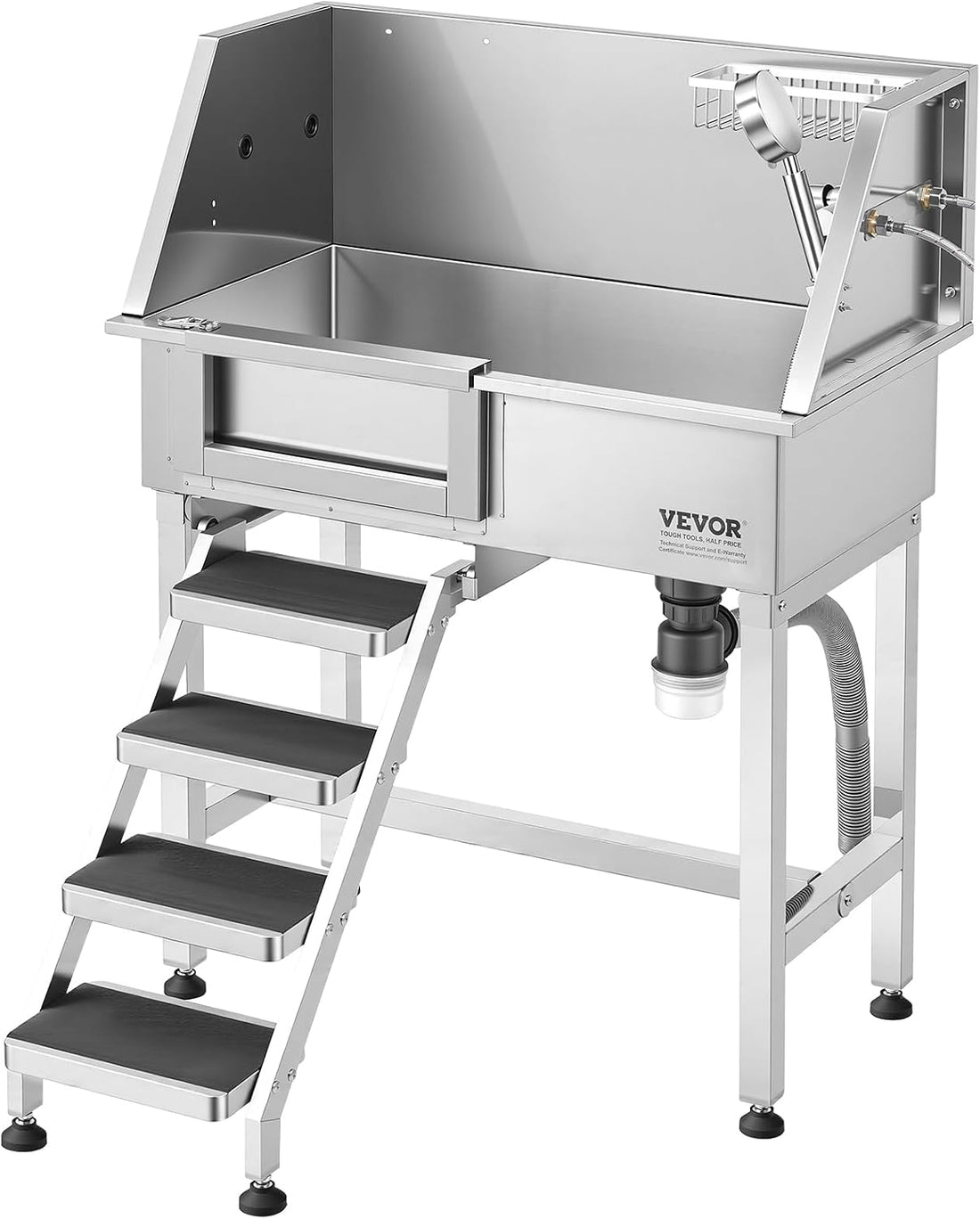 VEVOR 34" Dog Washing Station Professional Stainless Steel Pet