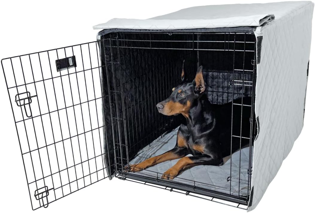 4Knines Quilted Dog Crate Cover – Heavy-Duty