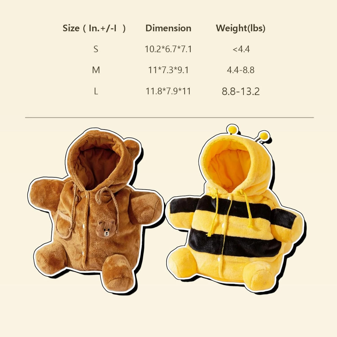 Cat Puppy Cute Bear Bee Carrier Backpack up to 13 lbs