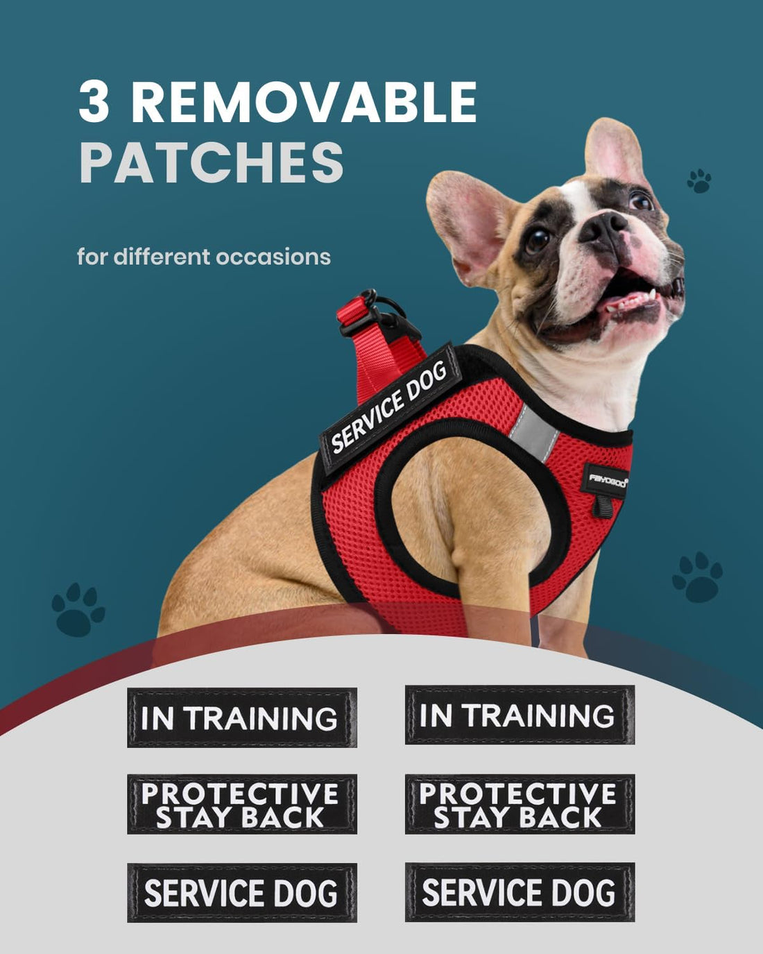 FAYOGOO Service Dog Vest for Small Dogs
