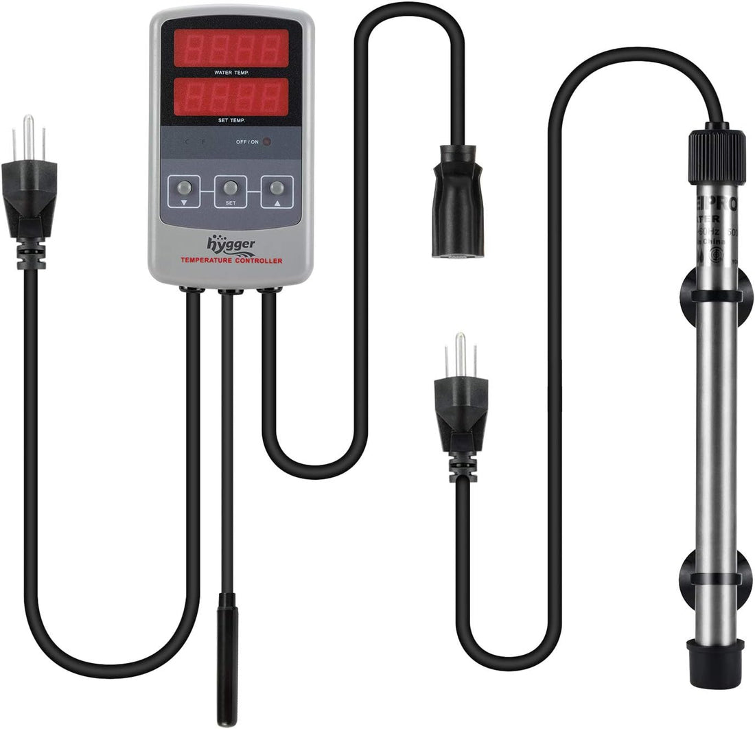 hygger Pinpoint Saltwater Aquarium Heater with Digital Thermostat IC