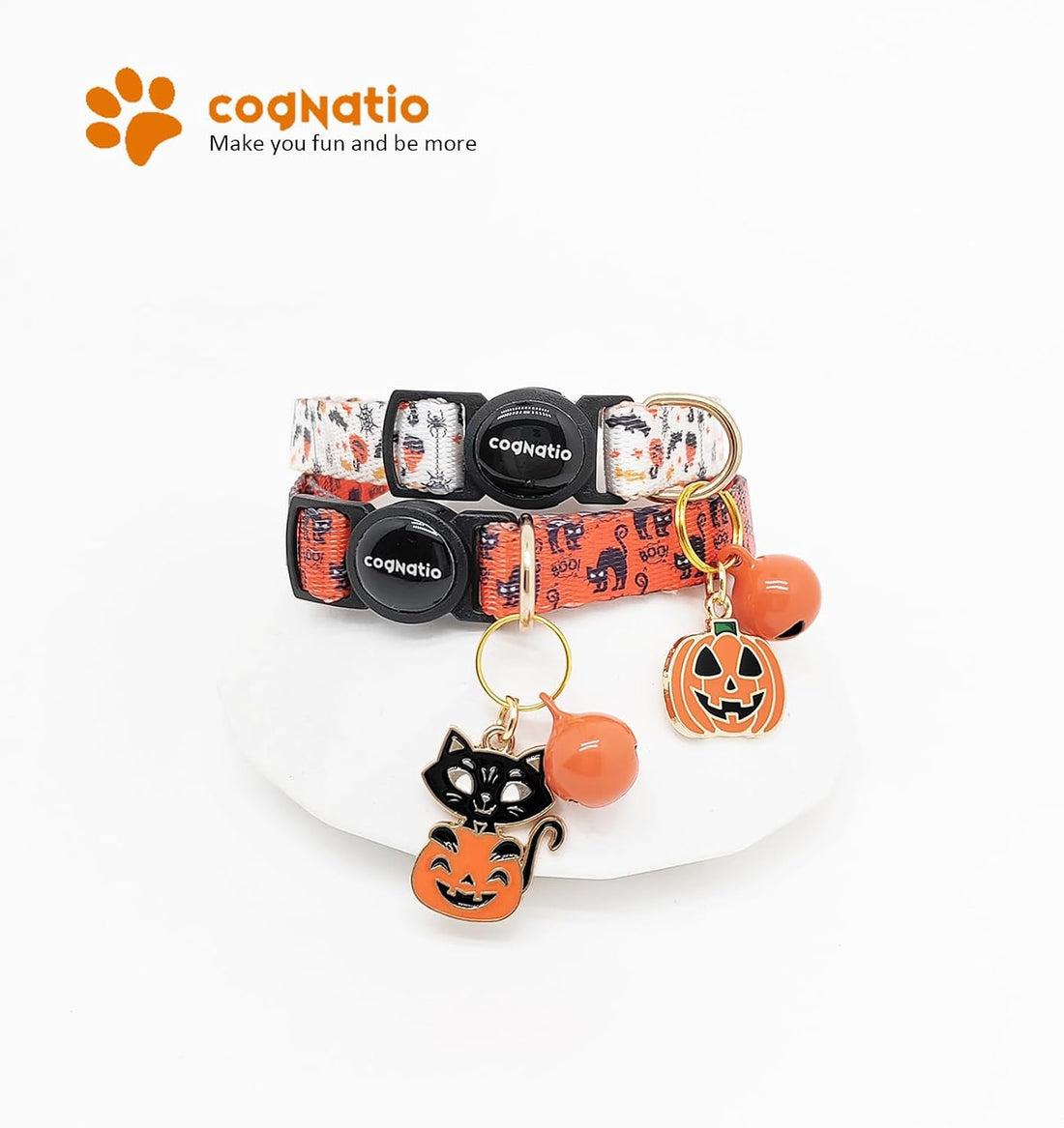 2 Pack Breakaway cat Collars with Bell,Safety Quick Release Pendant