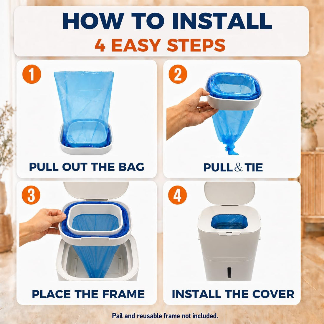 Cat Litter Refill Bags, 10 Pack,Compatible With Litter Zero Pails