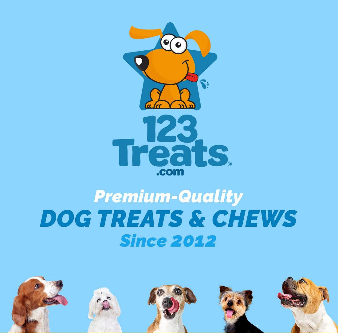 123 Treats | Dog Rawhide Bones Chews 3-4" Premium Rawhide Dog Bones