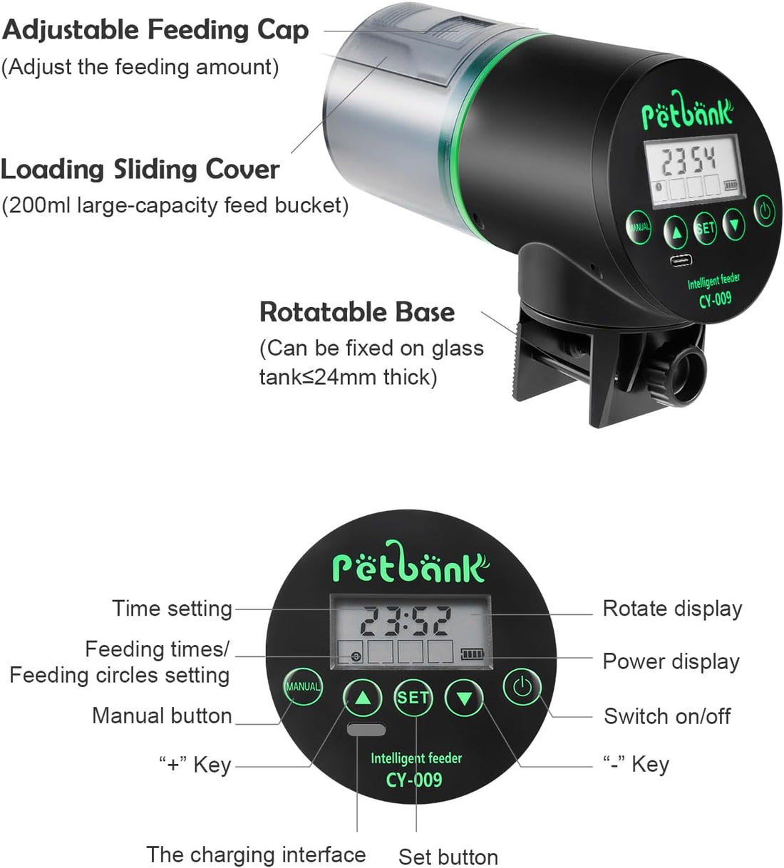 Automatic Fish Feeder for Aquarium Easy Setup & 4 Timers
