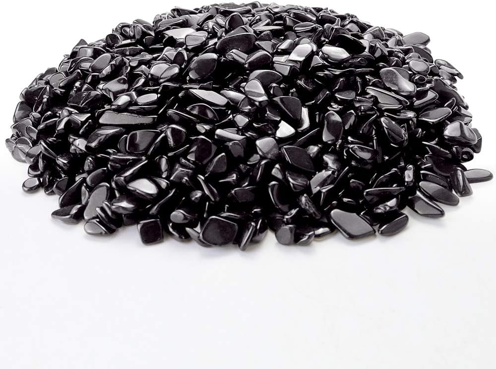 Twdrer 2lb Natural Black Obsidian Stone Chips