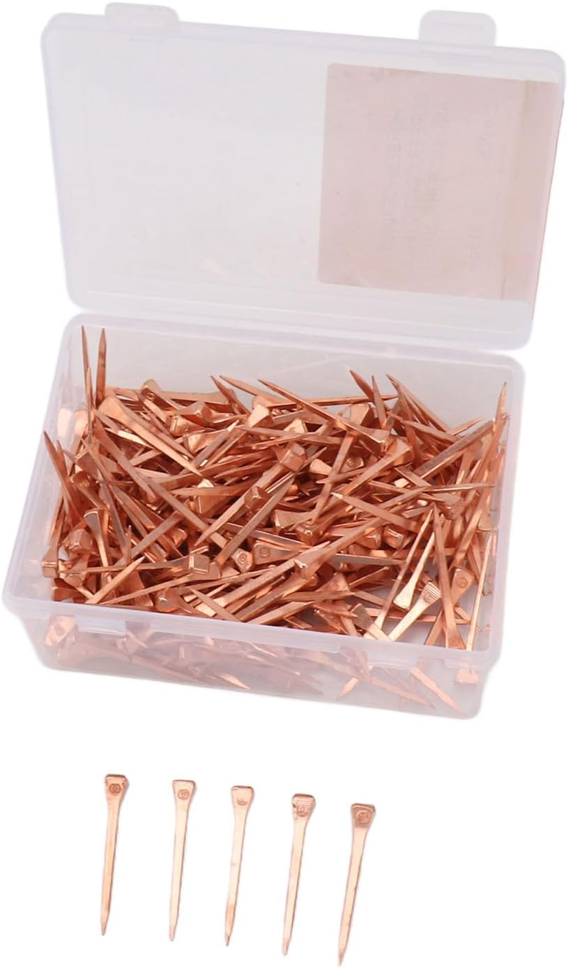 250Pcs Horseshoe Nails Copper Plated Rustproof Equestrian Riding