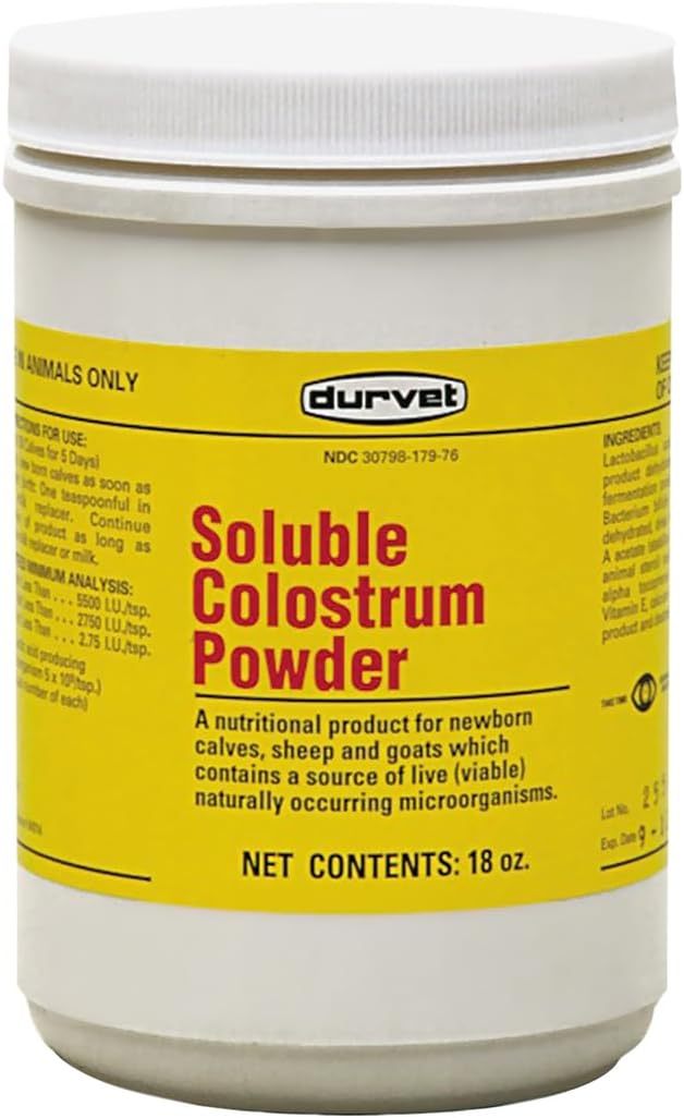 Durvet Soluble Colostrum Powder, 18 Ounce Container