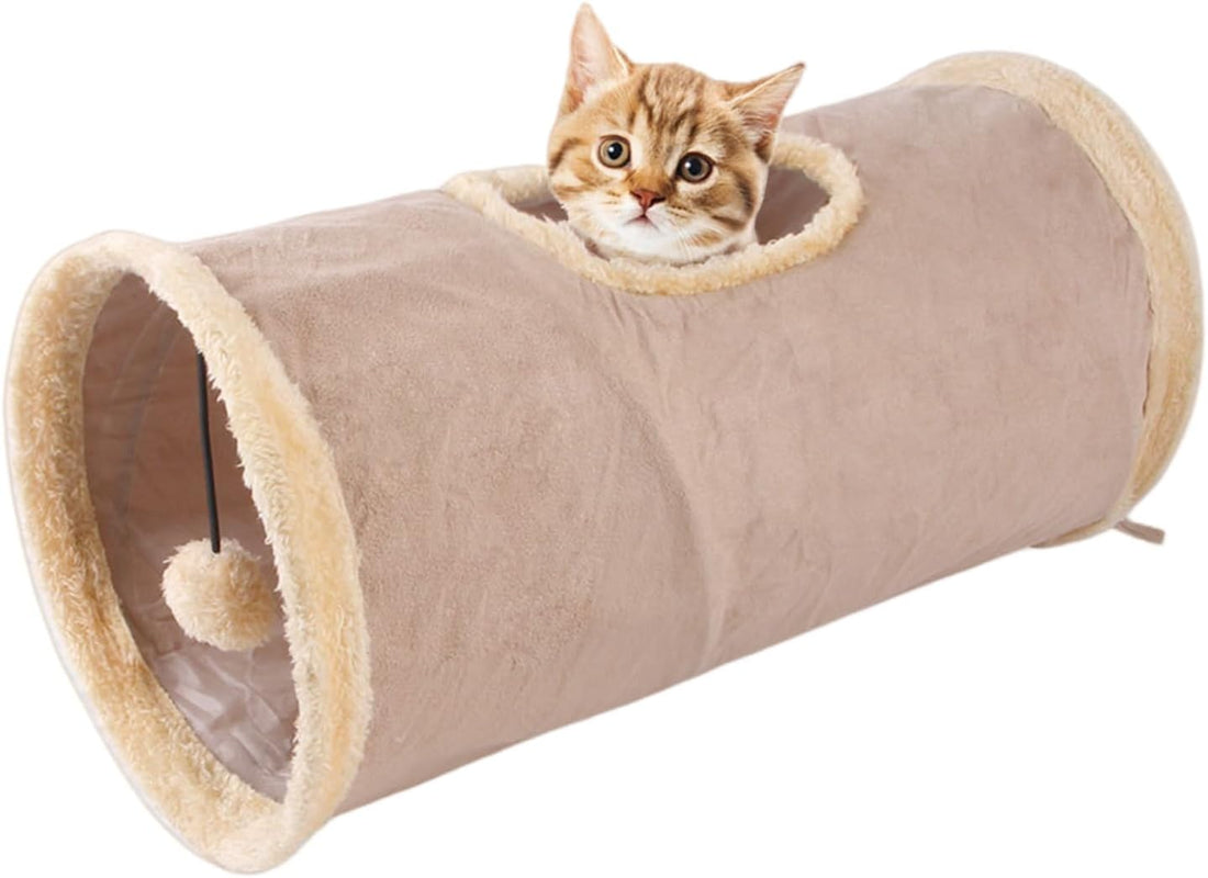 Cat Tunnel,Indoor Cat Play Tube Toys with Play Ball,Durable