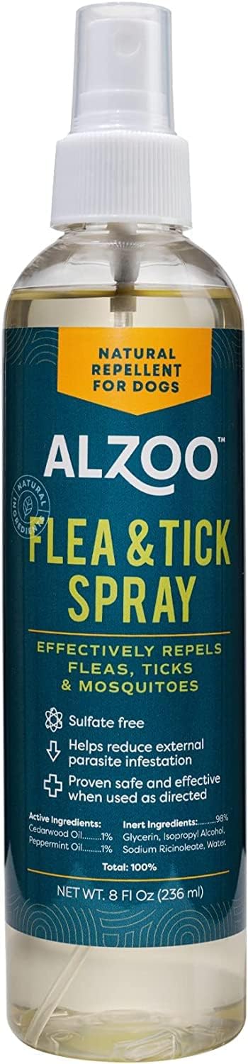 ALZOO Natural Flea and Tick Repellent Spray for Dogs