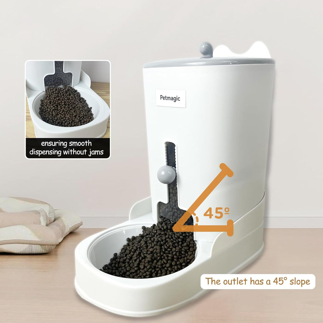 Gravity cat Feeder by Petmagic is a 3.6L Large-Capacity cat Food