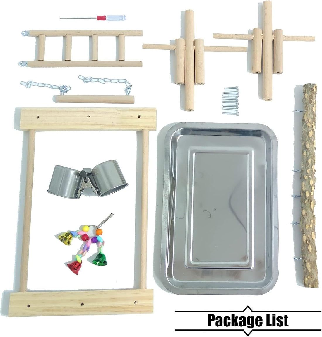 PINVNBY Bird Playground Parrot Playstand Birds Play Stand Wood