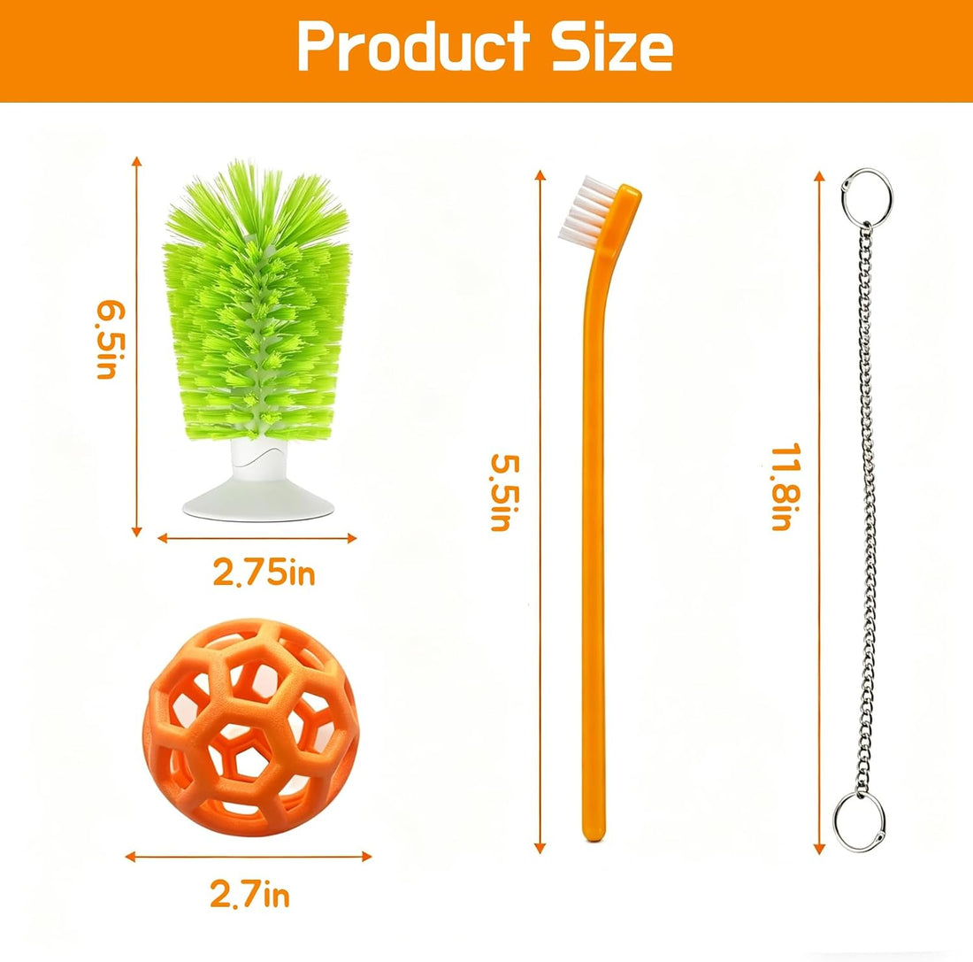 3 Pcs Turtle Tank Accessories, Tortoise Brush with Suction Cup