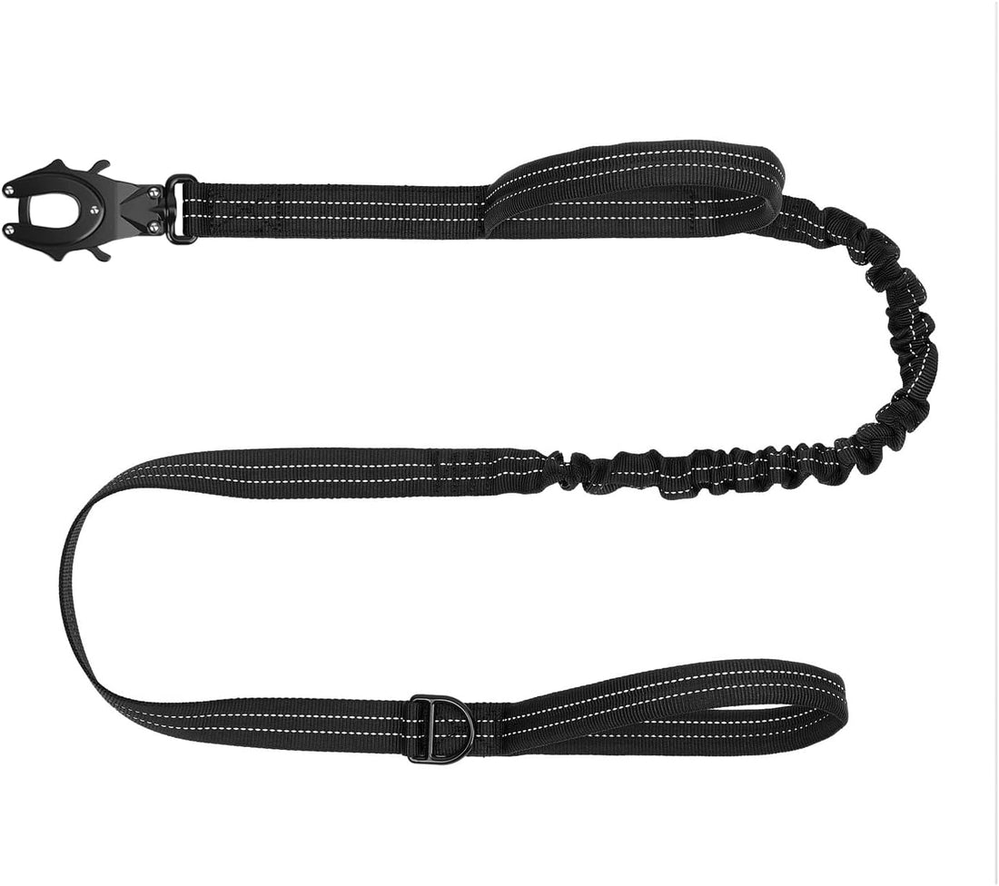 ICEFANG Tactical Dog Leash with Quick-Release Metal Clasp,Bungee-Dog