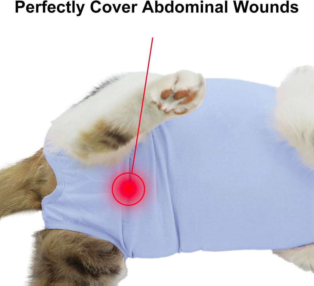 QIYADIN Cat Recovery Suit, Surgical Recovery Clothes for Abdominal