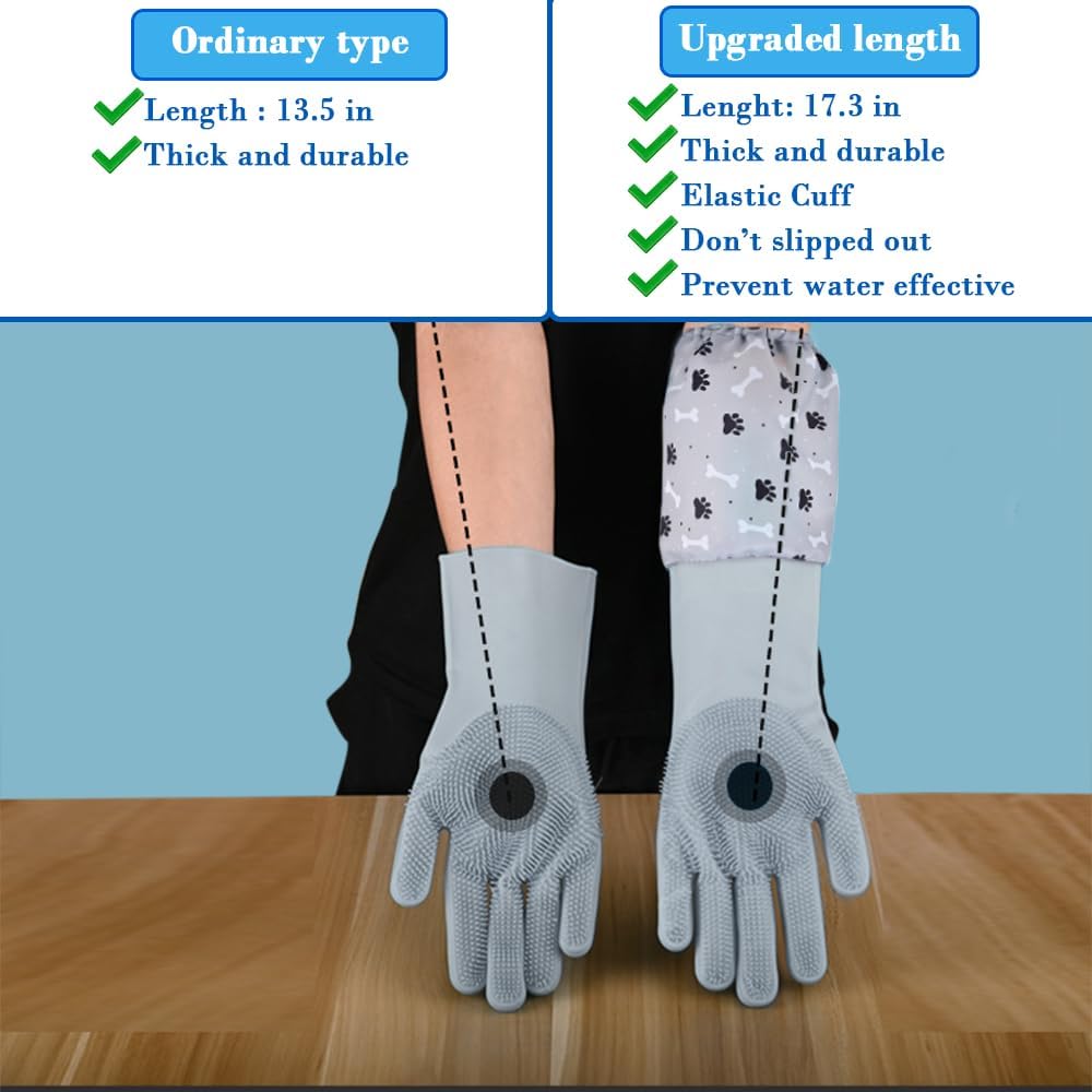 1TO3GO Pet Grooming Gloves Pet Hair Remover Cat