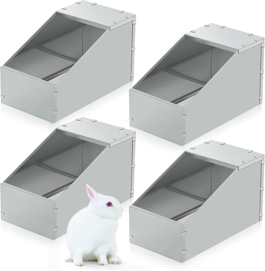 1 Pcs Galvanized Metal Rabbit Nesting Box, 14.5 * 8.5 * 8 Inch