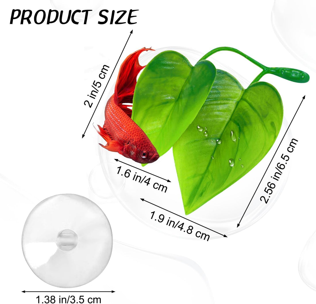 URATOT 4 Pack Betta Fish Leaf Pad Simulating The Natural Habitat