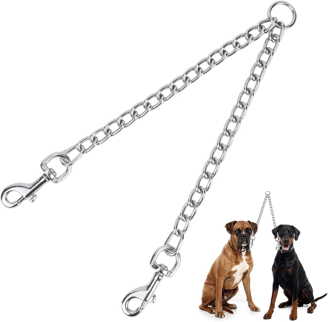 Hypeety Double-Head Dog Leash Chain Heavy Duty Twin Lead for 2 Dogs