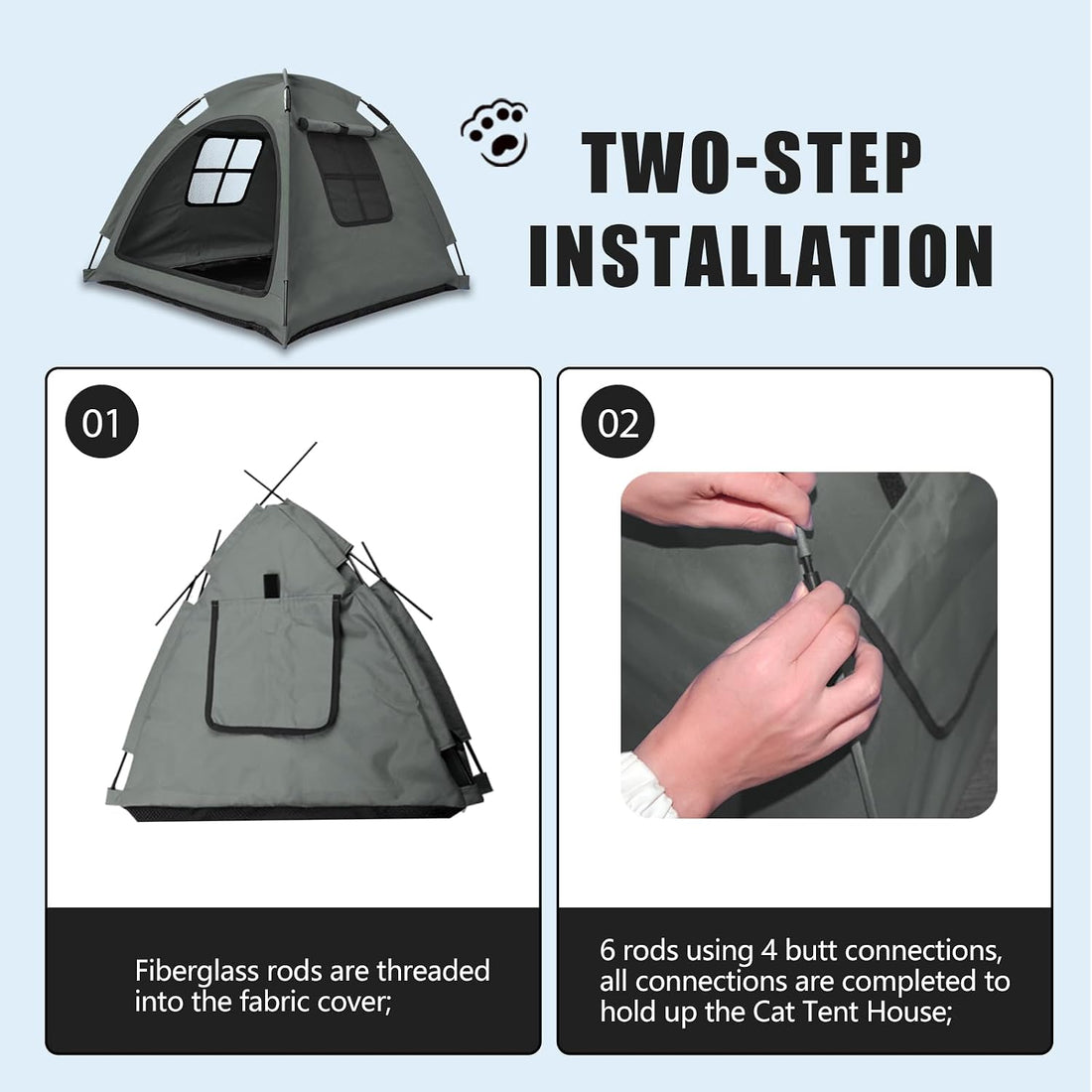 Nockovi Anti-Anxiety Open Pet Tent