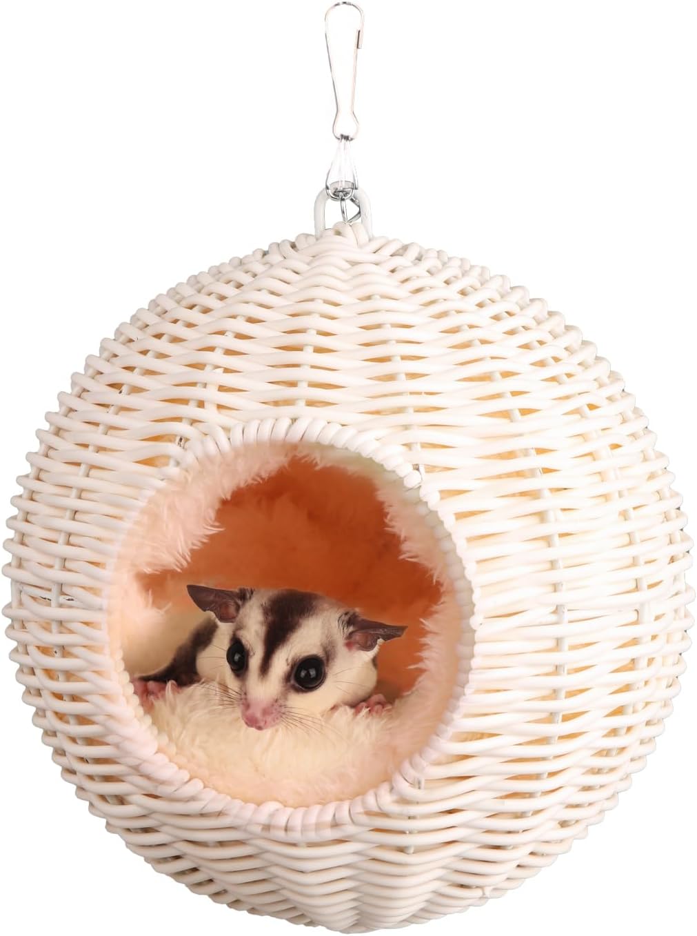 Small Animal Hammock, PP Rattan Hiding Place with Removable Cotton