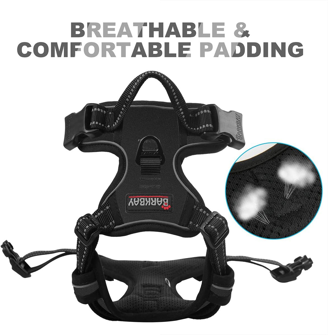 BARKBAY No Pull Dog Harness Front Clip Heavy Duty Reflective Easy