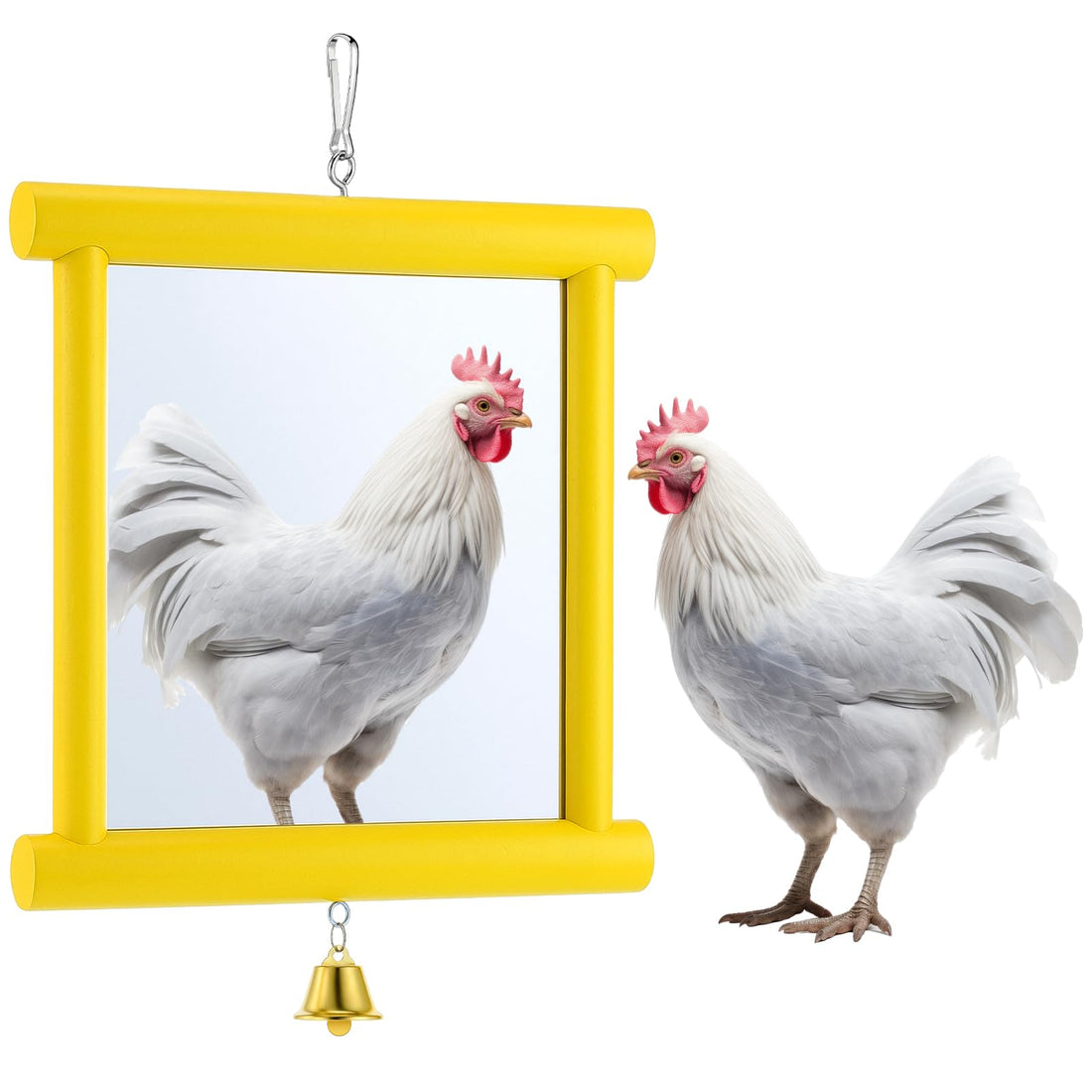 Sadnyy Chicken Mirror Toys Extra Large 10.6 x 10 Inch Big Hanging