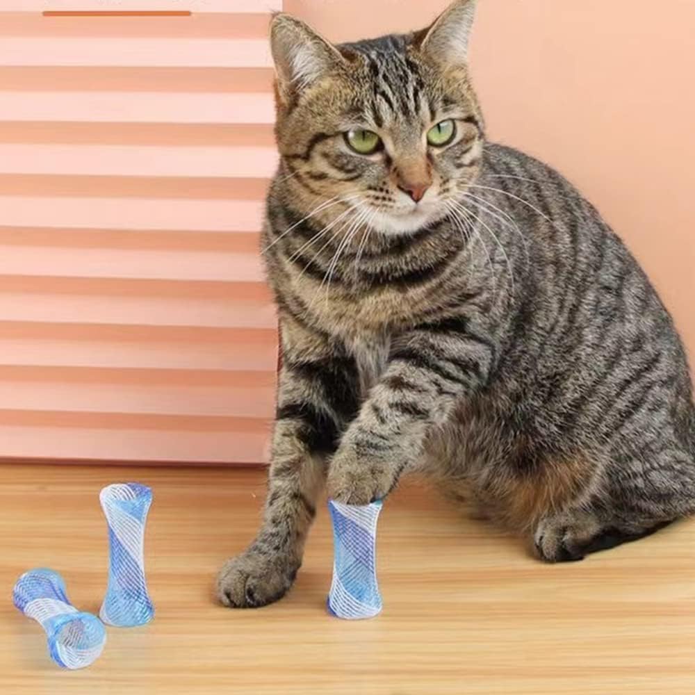 ISMARTEN Cat Spring Toys, 30 Packs Cat Tube Spring Toy Interactive