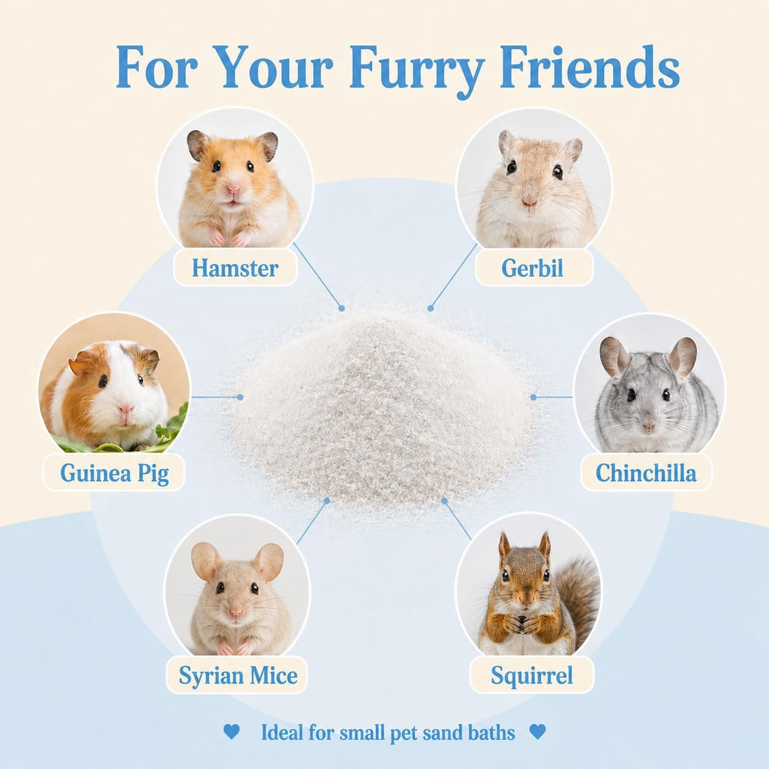 Sukh Hamster Sand Bath - White Fine Silica Sand