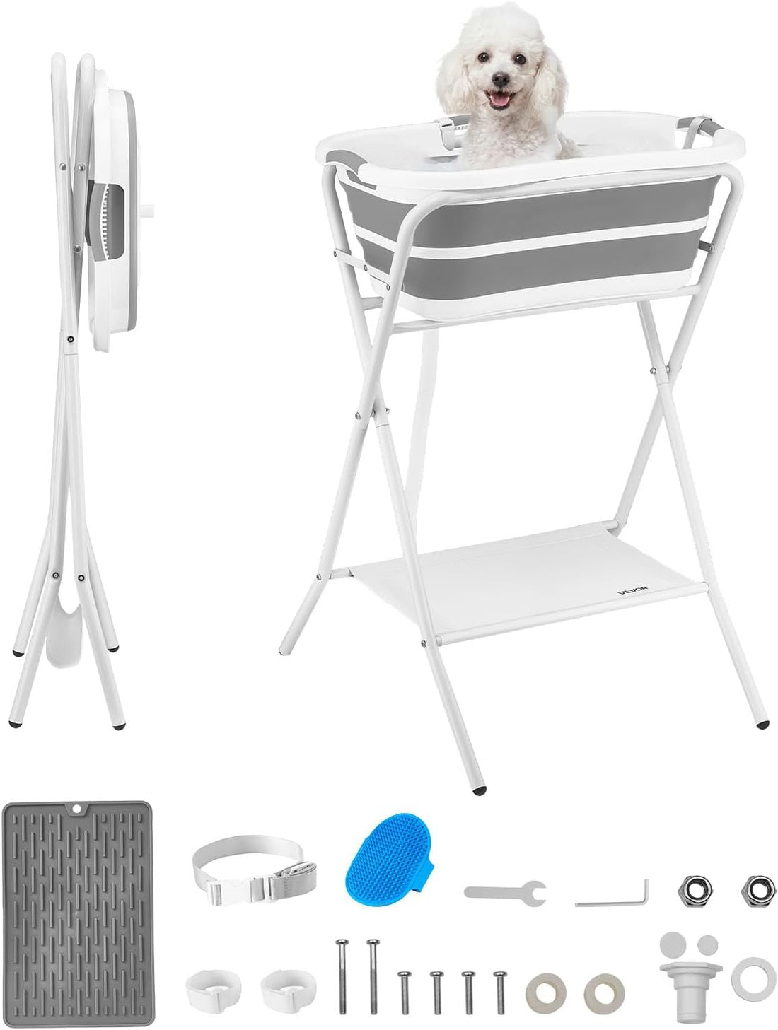 VEVOR Dog Bathtub, Elevated Dog Bath Tub
