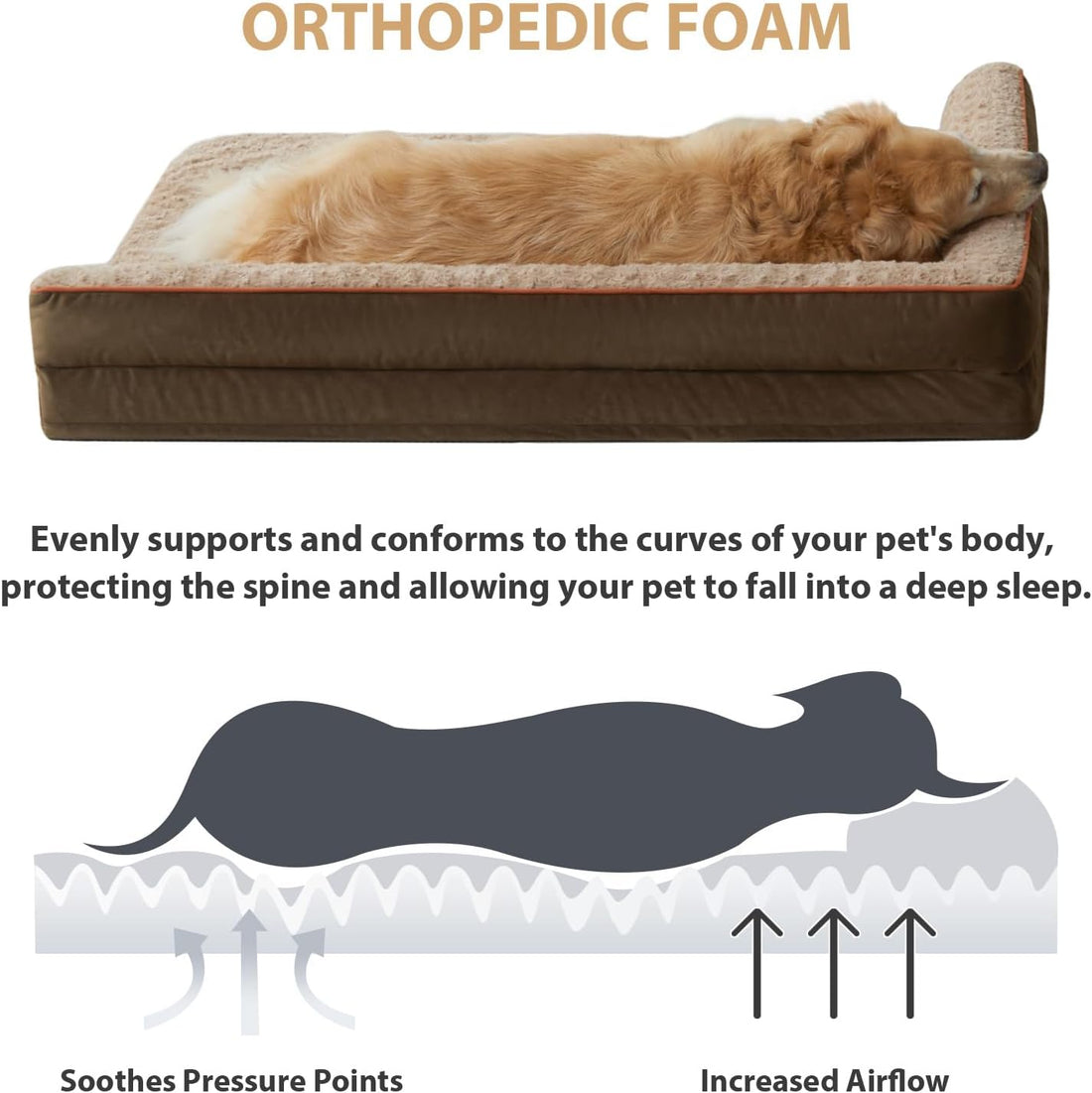 BFPETHOME Orthopedic Washable Dog Bed