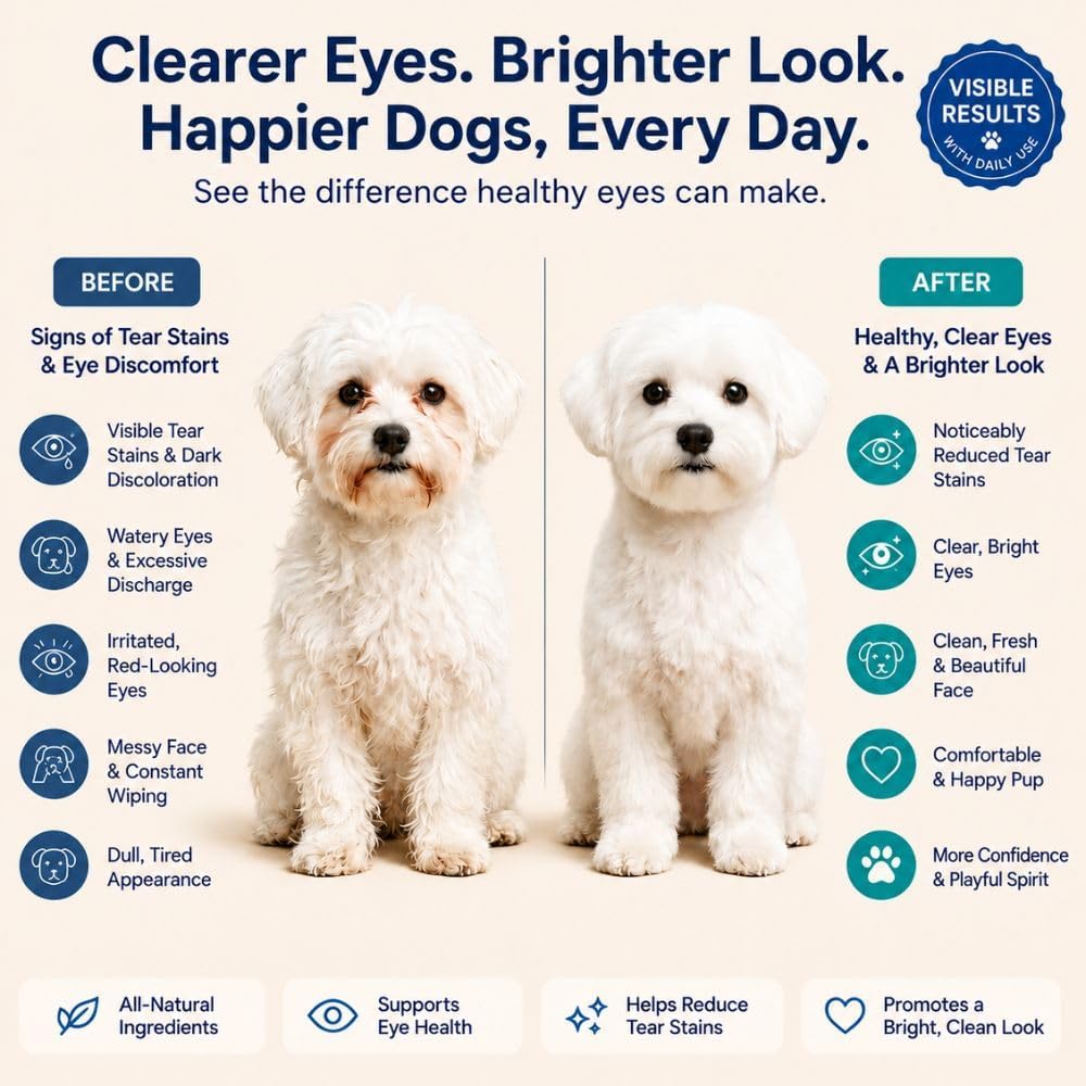 Tear Stain Chews for Dogs – Natural Tear Stain Remover & Eye Health