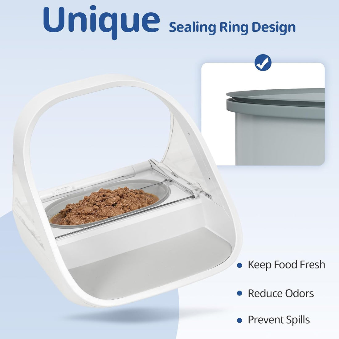2 Pcs Plastic Bowls for Automatic Microchip Cat & Pet Feeder